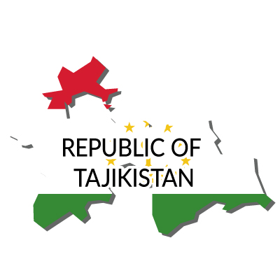 タジキスタン共和国無料フリーイラスト｜英語・国旗付
